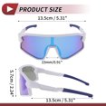 thumbnail image 4 of 1 juego de gafas de motocicleta anti-reflejo PC Tri-Acetato de Celulosa UV400 para hombres y mujeres, lente azul, marco blanco y azul, 4 of 6