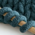 thumbnail image 5 of Mellobello Jumbo Chunky Yarn for Hand Knitting - Super Thick Chenille Chunky Yarn for Crocheting - Extra Soft Bulky Fluffy Blanket Big Yarn 8 Jumbo Pack (27yds,8 oz Each Skein) Teal, 5 of 7