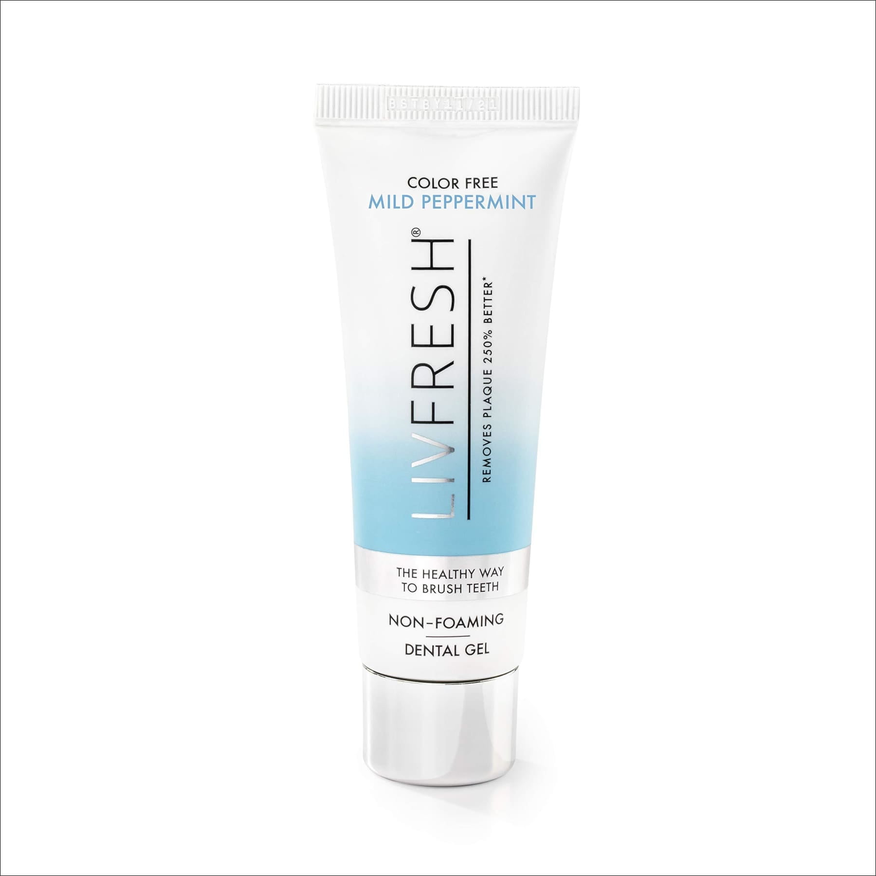 LIVFRESH Dental Gel by Livionex - Clinically Proven to Remove Plaque 250% Better (Color-Free + Mild Peppermint + Non-Foaming)