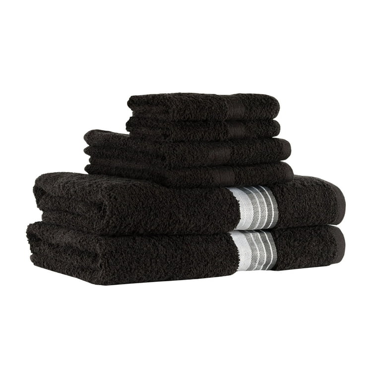 Mainstays Basic Solid 18-Piece Bath Towel Set Collection, School Grey