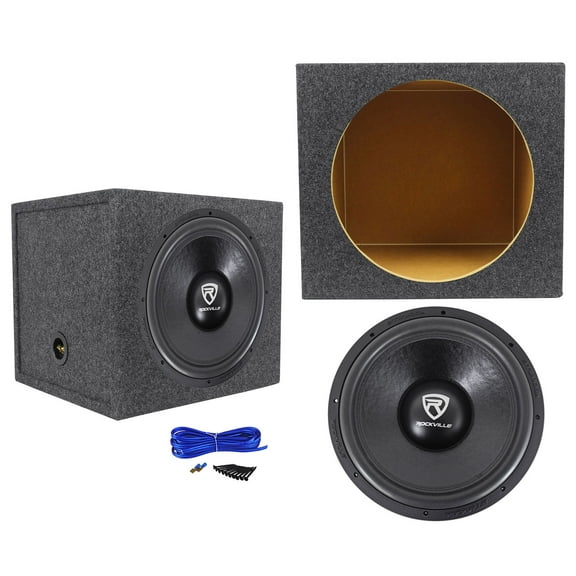 Rockville W15K6D4 V2 15" 4000w Car Audio Subwoofer Sub Sealed Sub Box Enclosure