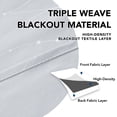 thumbnail image 6 of Deconovo Silver Printed Blackout Curtains - 2 Panels, Wave Dots Pattern, Grommet Top, 52"x63", Thermal Insulated Drapes for Bedroom & Living Room, Silver Gray, 6 of 10