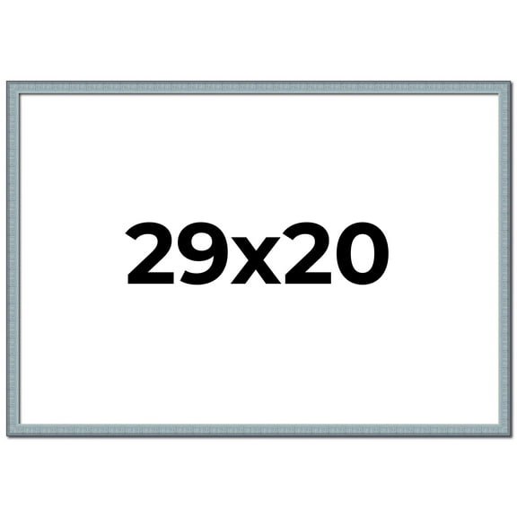 29x20 Frame Rustic Sky Blue Solid Wood Picture Frame | 0.75 Inch Moulding Width |Includes UV