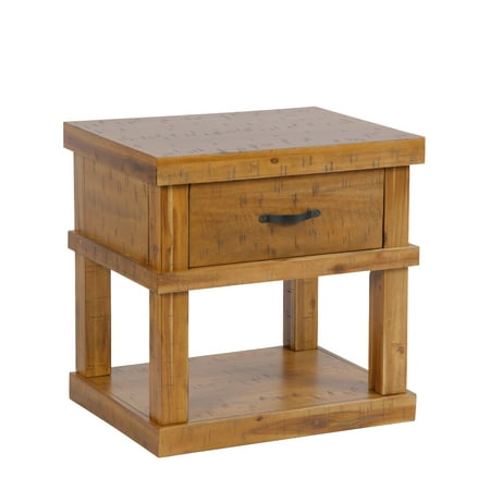 American Furniture Classics Model 521 Wood End Table/ Night Stand with one drawer and one concealed pistol