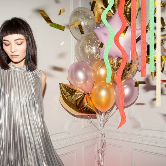 LABSERRON 6Pcs Colored Streamers Crepe Paper for Birthday Parties Christmas Weddings Family Gatherings Decorations