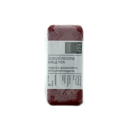 UPC: 0836943001770 | R&F Handmade Paints Encaustic Paint Cake  104ml  Quinacridone Magenta