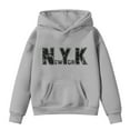 thumbnail image 4 of Girls Hoodies City Name Letter Print Grey Hoodies Casual Long Sleeve Hoodie Sweatershirt Pullover Winter Clothes 11-12 Years Old Girl Clothes, 4 of 5