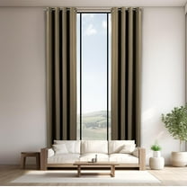 Extra Long 12 FT Blackout Curtain, Antique Bronze Grommet Tall Curtain for High Ceiling or Long Window, 2 Story Curtain for Living Room (1 Panel, 52" W x 144" L, OLIVE)