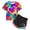 1a-Dark Purple, variant on 3T 4T Girl Clothes Graphic Kids Girl Clothes Tie Dye Heart Print Short Sleeve Top and Shorts Toddler Girl Summer Outfits Short Set