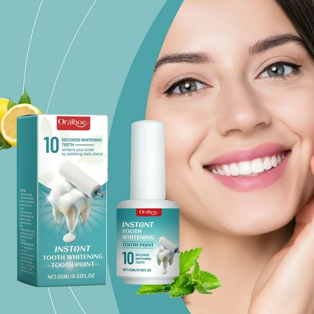 Fiudx Blanqueador Dental, Barniz Natural Antimanchas, Fórmula Blanqueadora Suave, Brillo Duradero, Rutina Diaria de Cuidado Bucal, Mejora La Sonrisa En Adultos, Práctico Frasco de 15 Ml.