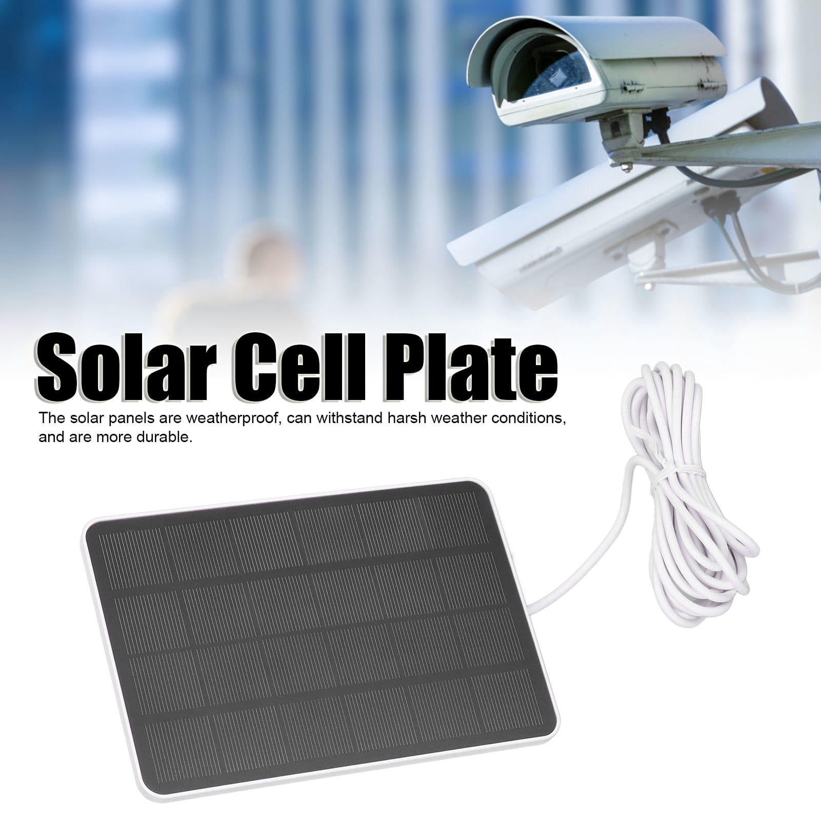 Suodoka Weatherproof 6V 3.3W Solar Panel – Flexible 360° Mount, Low Power, Indoor/Outdoor Security Camera Charger