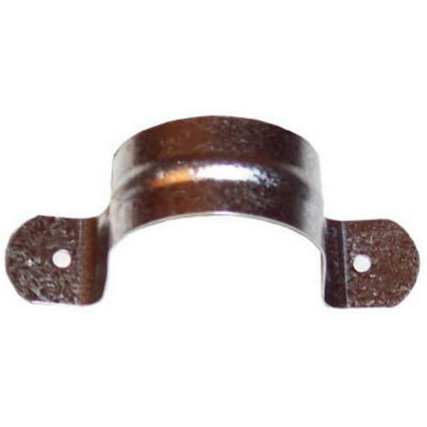 CONSTRUCTION METALS INC Gutter Formed Downspout Strap, Round, Galvanized, 2In. CPSRD2G