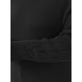 thumbnail image 5 of DARING DIVA Plus Size Long Sleeve Turtleneck Warm Pullover Mini Dress 4X Black, 5 of 6