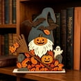 thumbnail image 7 of CSEONE Halloween Decoration Indoor, 2D Halloween Pumpkin Ghost Table Decor, Wooden Standee Mantel Shelf Decoration, Flat Halloween Decor for Festive Party Display, C, 7 of 7