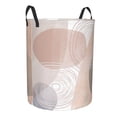 thumbnail image 3 of YFYANG Waterproof Laundry Hamper, Bohemian Simple Round Laundry Basket Oxford Fabric with Handle Foldable, S, 3 of 8