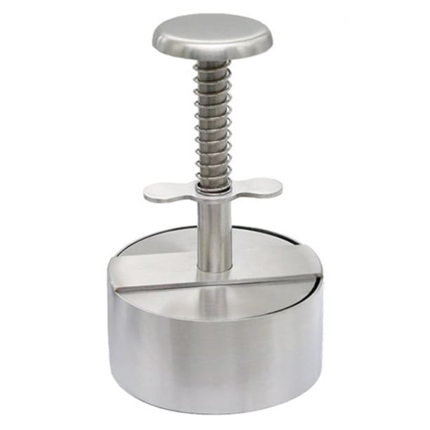 2uds. Molde redondo para hacer hamburguesas, accesorios de herramientas de cocina de acero inoxidable (8CM)