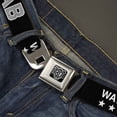 thumbnail image 2 of Buckle-Down Belt, Seatbelt Buckle Belt, Watch Me Dab Stars Black Red White Crackle Gray, 34 to 52 Inches, 2 of 9