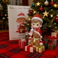 thumbnail image 3 of First Christmas Ornament for Baby, 2025- My First Christmas Ornament Keepsake for Baby, Baby in Santa Hat Holding Teddy Bear, Baby’s First Christmas Decoration, 3 of 8