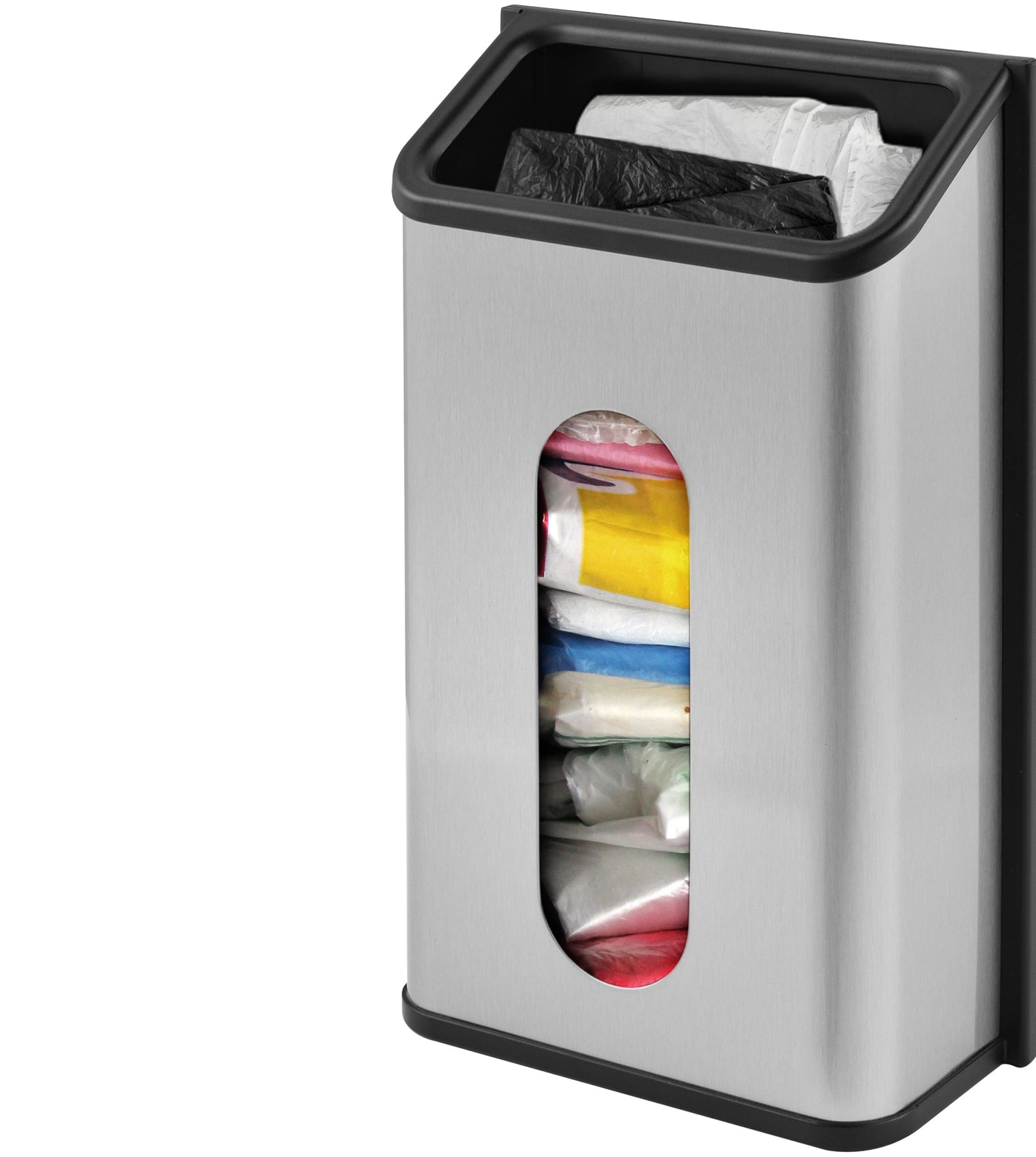 Innovaze Retangular Kitchen Grocery Plastic Bag Holder and Dispenser for Plastic Bags