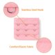 thumbnail image 4 of Extensores de tirantes de sujetador elásticos de 3 ganchos y 3 filas para mujeres color rosa 5, 4 of 5