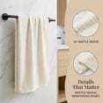 thumbnail image 2 of REGALWOVEN 100% Cotton Striped Hand Towels, Soft Absorbent Quick Drying Towel Sets for Home, Hotel, 14" x 32" Beige 4, 2 of 7