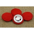 thumbnail image 3 of Tissu Décoratif Rond en Poly Dupion Rouge Recouvert de 2 Trous pour Boutons de Scrapbooking - Lot de 12 Pcs, 3 of 5