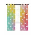 thumbnail image 7 of Easter Blackout Curtains for Bedroom, Spring Rabbits Silhouette Rainbow Ombre Art Thermal Insulated Kitchen Drapes with Grommets, Light Blocking Window Treatment, 2 Panels 42" x 45", 7 of 7