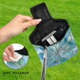 thumbnail image 4 of Haosy Blue Green Floral Stained Glass Golf Mallet Putter Cover Strong Magnetic Leather Golf Club Headcover Closure, 4 of 7