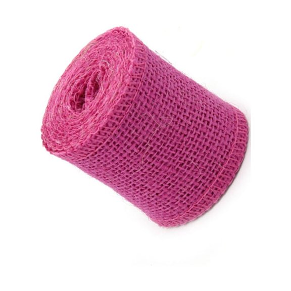 LABSERRON Natural Jute Burlap Ribbon in Rose Red, 1 Set Decorative Fabric Ribbon for Crafts and Home Decor