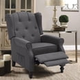 thumbnail image 5 of LVUYOYO Fabric Wingback Recliner Push Back Chair with Heat and Massage, Gray, 5 of 9