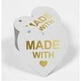 thumbnail image 2 of Inkdotpot Made With Love Wedding Bottle Tag Real Gold Foil Favor Hang Tag 100 Pack, 2 of 6