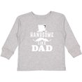 thumbnail image 3 of Inktastic Handsome Like Dad with Top and Mustache Boys Long Sleeve Toddler T-Shirt, 3 of 5