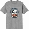 thumbnail image 3 of Fart Time Beans Adult Heather Gray Crew Neck Short Sleeve Tee-Large, 3 of 4