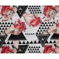 thumbnail image 4 of oneOone Tissu Polyester Lycra Rouge Triangle Géométrique Projets de Couture Tissu Imprimé au Mètre 56 Pouces de Large, 4 of 4