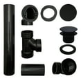 thumbnail image 4 of Westbrass Sch. 40 ABS Bathtub Drainage System with Tip-Toe Drain and No-Hole Elbow Cover, Matte Black (12-Pack), 4 of 14