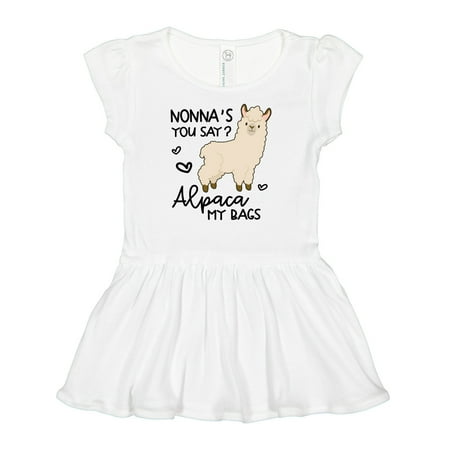 

Inktastic Nonna s You Say Alpaca My Bags Gift Baby Girl Dress