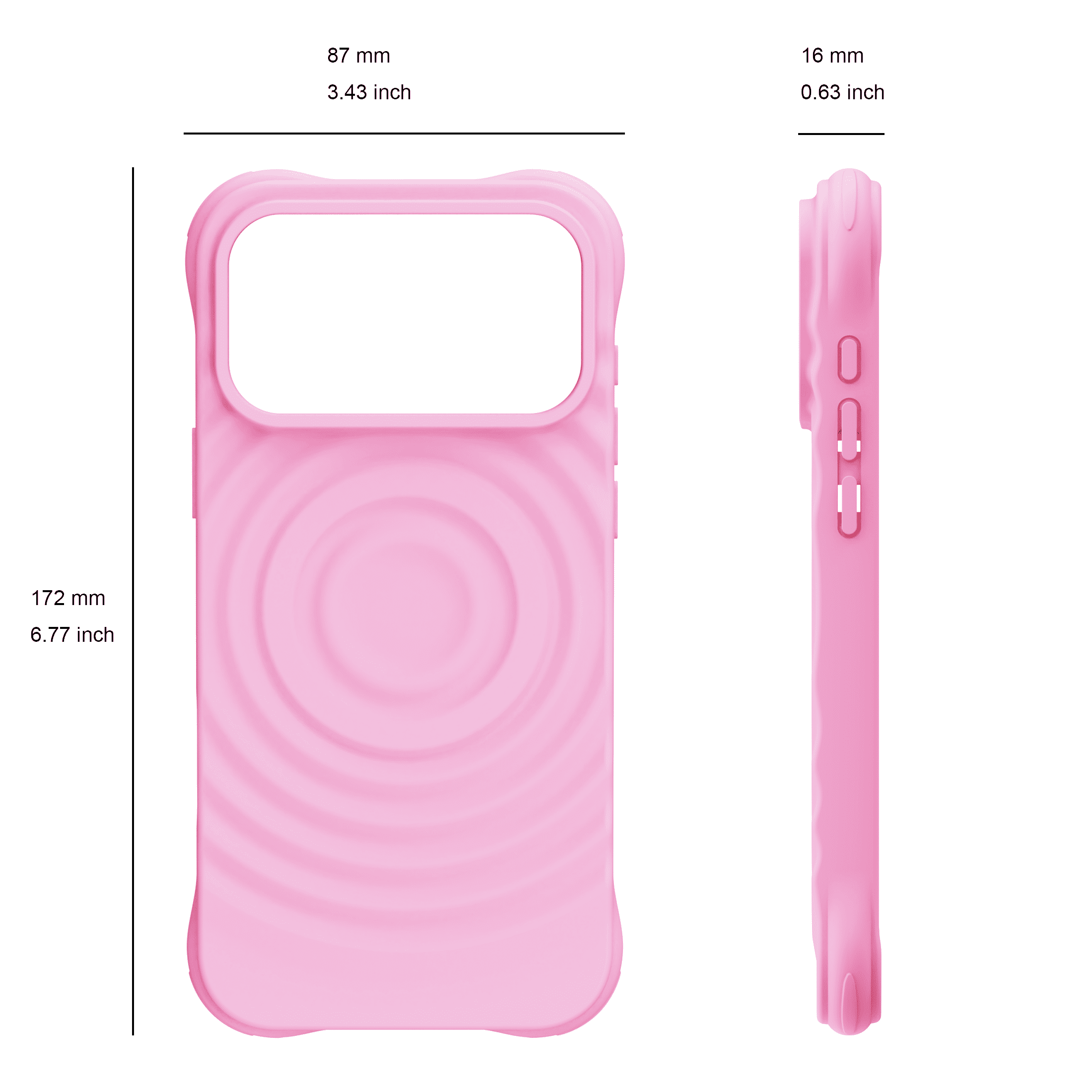 onn iPhone 17 Pro Max Case, MagSafe Compatible Bumper Phone Case
