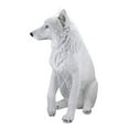 thumbnail image 2 of Ebros Gift 205” Sitting Alpha Albino White Wolf Garden Statue, Hand Painted, 2 of 10