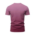 thumbnail image 4 of ZXLBBD Mens T-Shirts Short Sleeve Gradient Color V Neck Tee with Front Pocket Loose Breathable Beach Gym Workout Shirts Summer Outdoor Tshirts,Purple,4XL, 4 of 7