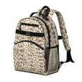 thumbnail image 2 of Beige and Brown Of Leopard Print Backpack for School,Cute School Bag,Schoolbag with Adjustable Shoulder Straps & Padded Back,15.25"x11.5"x5.25", 2 of 5