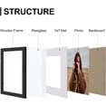 thumbnail image 5 of decorUhome 8x10 Picture Frame Set of 9, Display 5x7 Pictures with Mat or 8x10 without Mat, Photo Frames for Wall or Tabletop, Black&Brown&Dark Grey, 5 of 7