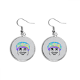 thumbnail image 1 of Thick Lips Woman happy pattern ear dangle silver drop earring jewelry woman, 1 of 3
