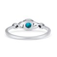 thumbnail image 3 of Infinity Promise Ring Oxidized Ring Simulated Turquoise 925 Sterling Silver Size 5, 3 of 5