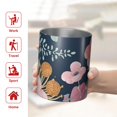thumbnail image 5 of 12oz Coffee Tumblers Pioneer Flower Floral Print Pattern Stainless Steel Vacuum Insulated Travel Tumbler Coffee Cups Mug with Lid and Straw with Cleaning Brush for Cold & Hot Drinks, 5 of 5