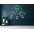 thumbnail image 2 of Glowneon UFO With Alien Neon Signs, Wall Art Decor, Man Cave Led Sign, 2 of 4