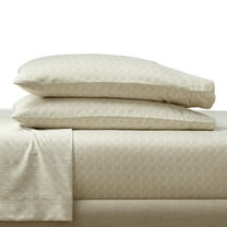 Better Homes & Gardens 2-Piece 300 Thread Count Cotton Sateen Pillowcase Set, Suzani Almond Biscuit, King