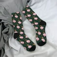 thumbnail image 5 of Logiee Pink Sleeping Fox Print Adult Socks for Men & Women,Calf Socks, Ankle Socks,Boots Socks,Breathable Casual Sock,Unisex Crew Socks, 5 of 6