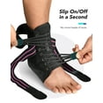 thumbnail image 3 of Fitomo Quick Lace Up Ankle Brace for Women Men with Removable Side Splints, Adjustable Ankle Support for Sprained Ankle Injury Recovery, Ankle Stabilizer for Basketball Volleyball Tennis, 1 Unit, 3 of 6