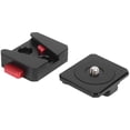 thumbnail image 3 of PlacA de Liberación Rápida, Adaptador de Montaje de Cámara Montaje Portátil de ÓXIDO DURADERO CON TORNILLO DE 1/4 PULGADA PARA BATERÍA DE MONTURA V, 3 of 7