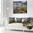 thumbnail image 2 of Designart Crystal Clear Creek in Mountains - Landscape Printed Throw Pillow - 16x16, 2 of 4